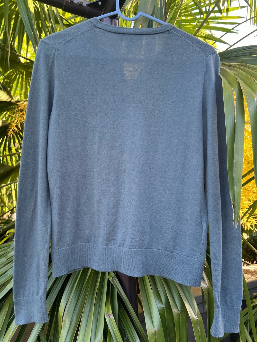 Ann Taylor Blue Cardigan Sweater Size Medium Lightweight Button Front Soft Knit - Picture 2 of 7